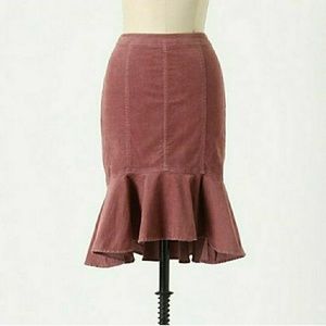 Anthropologie | Pilcro Pink Corduroy Skirt